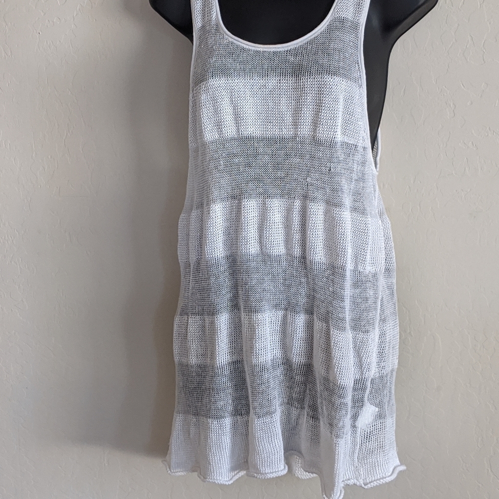 Eileen Fisher White Sheer Top